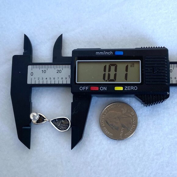 Sterling Silver 925 1" Scrollwork Dot Teardrop Pierced Dangle Drop Earrings - Picture 14 of 16